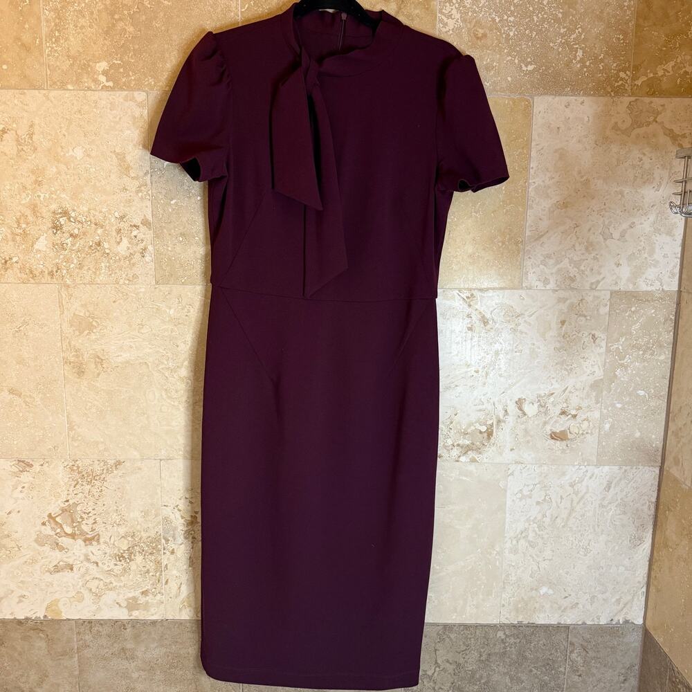 Maggy London Womens Sz 8 Purple Sheath Dress Interview, Work, Autumn Wedding